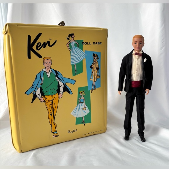 🕴️ Vintage 1961 Ken Doll in #787 Tuxedo + Carrying Case